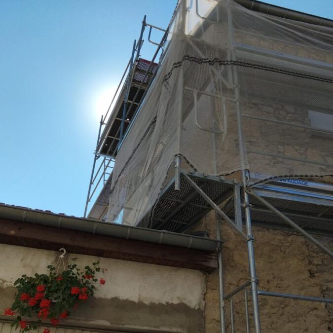 Chantier ANCY-DORNOT décrépissage enduit à la chaue Forbach 3