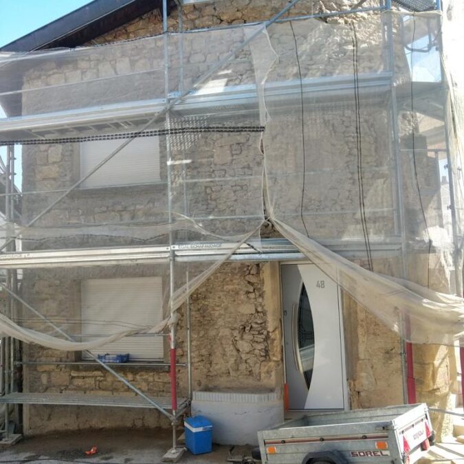 Chantier ANCY-DORNOT décrépissage enduit à la chaue Creutzwald 4